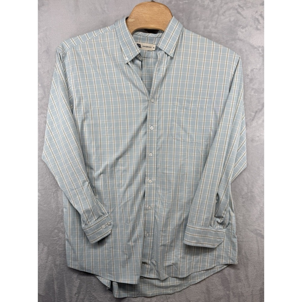 Onward Reserve PREPFORMANCE Button Down Plaid Shirt Classic Fit Men's XL EUC